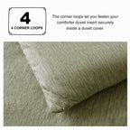 Cozylux King Size Comforter Set - 3 Pieces Olive Green Soft Luxury Cationic Dyeing Bedding Comforter For All Season, Breathable Lightweight Fluffy Boho Bed Sets With 1 Comforter And 2 Pillow Shams