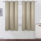 Lemomo Beige Thermal Blackout Curtains/38 X 63 Inch/Set Of 2 Panels Room Darkening Curtains For Bedroom