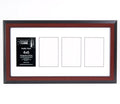 Creative Letter Art 4    x 6    Multiple Opening Picture Frame Collage with 4 holes, Congress Mahogany Frame with 10 x 20-inch W