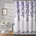 Lush Decor Tanisha Shower Curtain, 72' W X 72' L, Purple & Gray - Lavender Purple Flower Vine Print - Beautiful & Elegant Flor