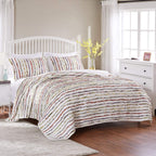 Greenland Home Bella Ruffle 100% Cotton Ruffle-Embellished Quilt Set, 2-Piece Twin, Multicolor