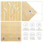 Abosun Outdoor Sun Shade Cloth, 6' X 8', Pergola, Deck, And Backyard Patio Sunshade With Uv Protection, Heat Resistant Hdpe Material, Reinforced Grommets (6X8 Ft, Wheat)