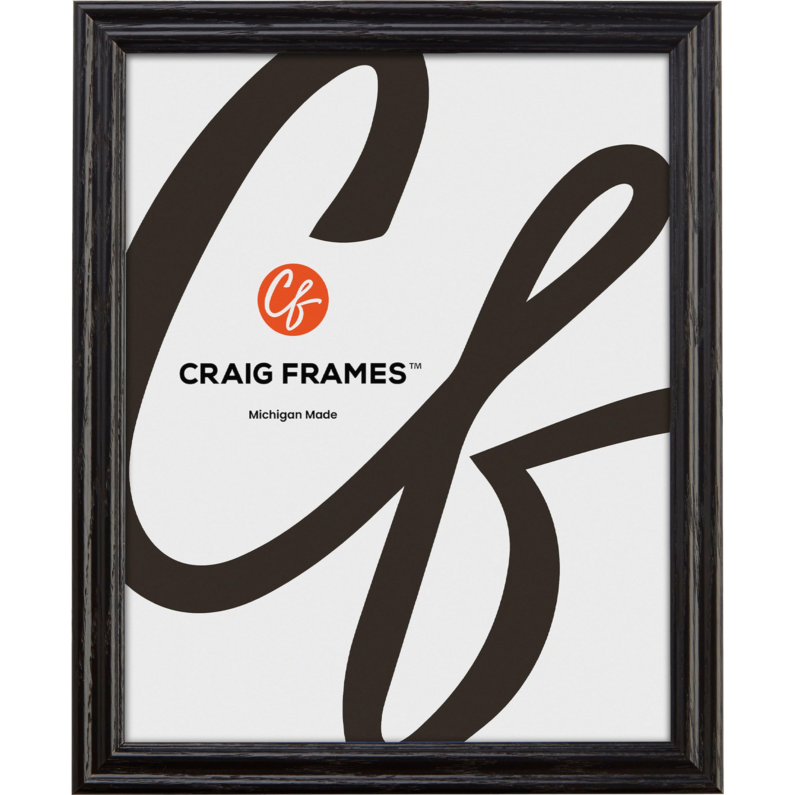 Craig Frames 20x27 Black Wooden Picture Frame with Clear Plexiglass for Wall Display, Puzzles, or Posters