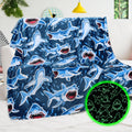 Bororo Shark Blanket Glow In The Dark Blanket Shark Gifts Cozy Blanket Shark Toys Birthday Gifts For Kids Boys 50X60 Inch