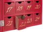 Brubaker Reusable Wooden Advent Calendar To Fill - Red Christmas House With Nativity Play And Led Lighting - Diy Christmas Calen