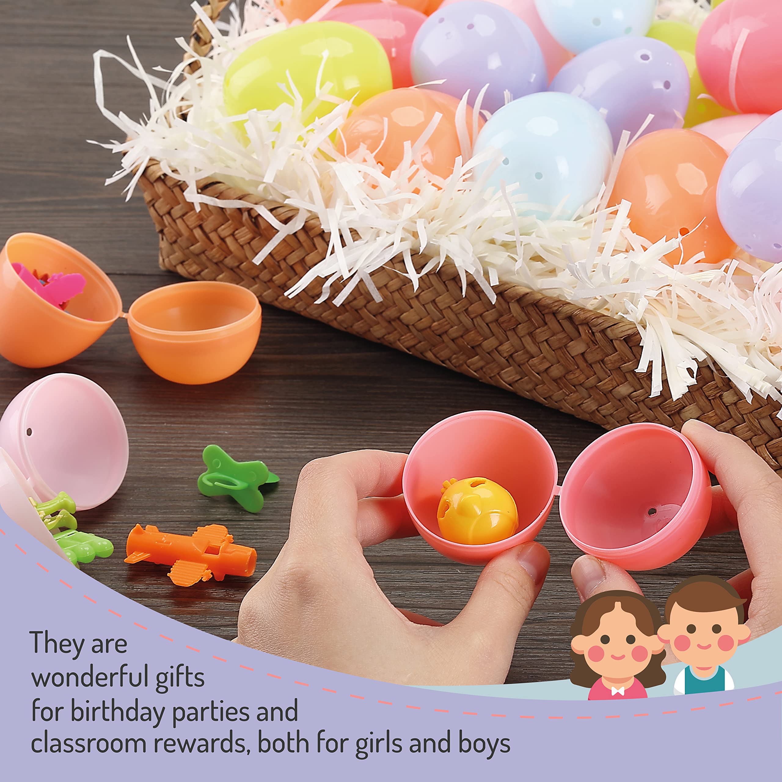 Mr. Pen- Fillable Easter Eggs, Bright Color, 2.3 Inch, 48 Pack, Easter Eggs, Plastic Eggs, Easter Eggs Empty, Plastic Easter Egg