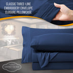 Abeero Home Full Size Bed Sheets Cooling - Luxury Hotel Sheet Set - Soft Sheet With Elastic Corner Strap - Deep Pocket Microfibe