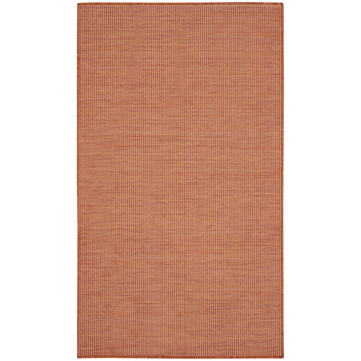 Nourison Positano Indoor/Outdoor Terracotta 3' X 5' Area Rug, Easy Cleaning, Non Shedding, Bed Room, Living Room, Dining Room, B