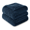 Exclusivo Mezcla Navy Blue Fleece Blanket For Couch, Soft And Cozy King Blankets For Women, Suitable For All Seasons, 90X104 Inc