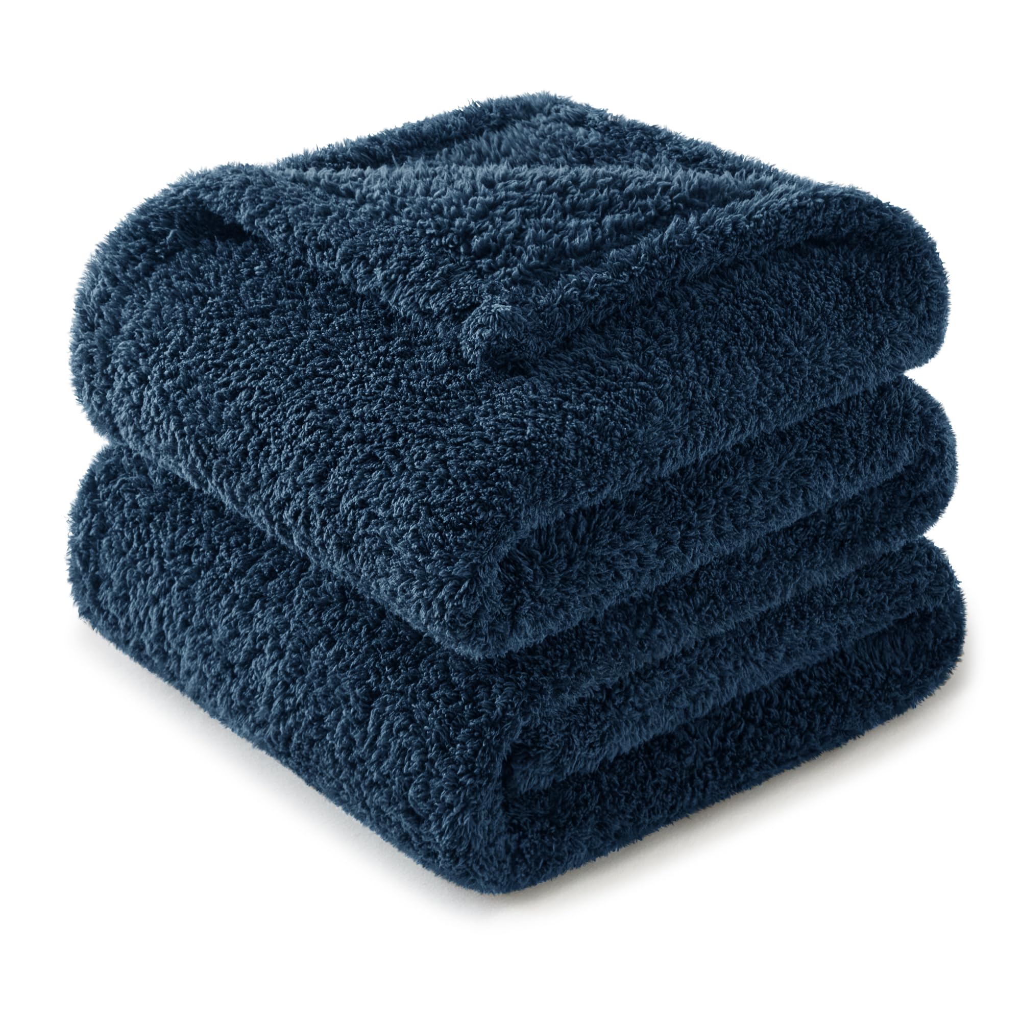 Exclusivo Mezcla Navy Blue Fleece Blanket For Couch, Soft And Cozy King Blankets For Women, Suitable For All Seasons, 90X104 Inc
