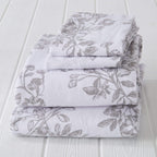 Great Bay Home 4 Piece 100% Turkish Cotton King Winter Lodge Flannel Sheet Set | Cotton Printed Bedding Sheets & Pillowcases | D