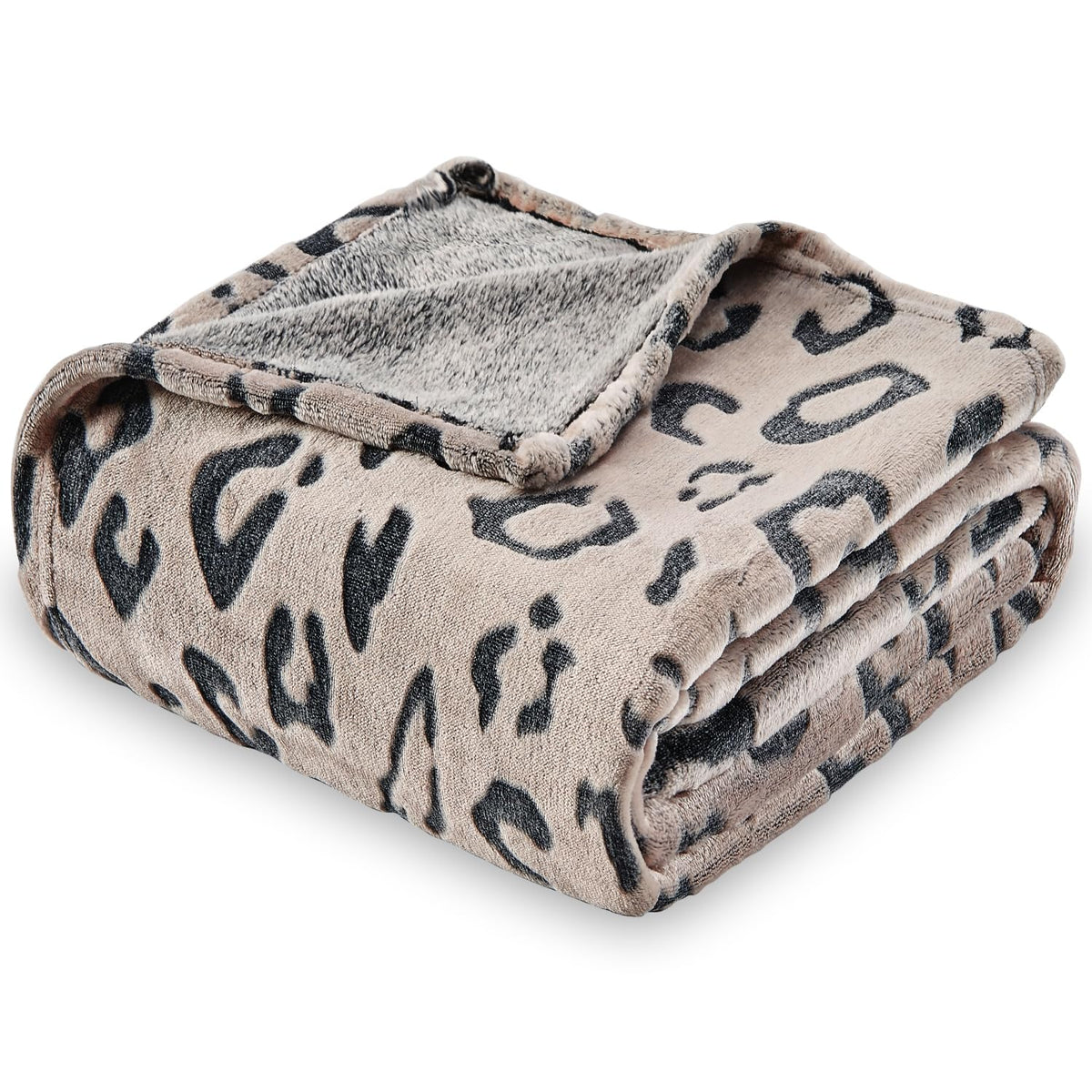 Sochow Three-Dimensional Leopard Print Flannel Fleece Throw Blanket, Lightweight Super Soft Cozy Plush Blanket For Couch Bed, 60