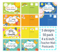 Teacher Mail Postcards For Students You Are Awesome Cards Postcards Pack 4 X 6 Inch - Postcards For Kid Just A Little Notes Cute