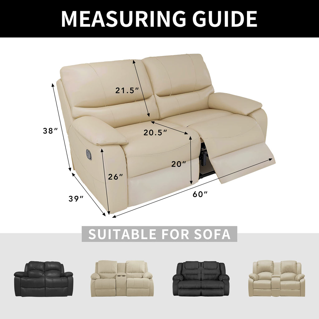 Easy-Going 100% Dual Waterproof Recliner Loveseat Cover, 6-Pieces Stretch Relining Sofa Cover With Pocket, Jacquard 2 Seat Sofa