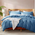 Nestl Twin Duvet Cover Set - Soft Double Brushed Blue Heaven Duvet Cover Twin/Twin Xl, 2 Piece, With Button Closure, 1 Duvet Cov