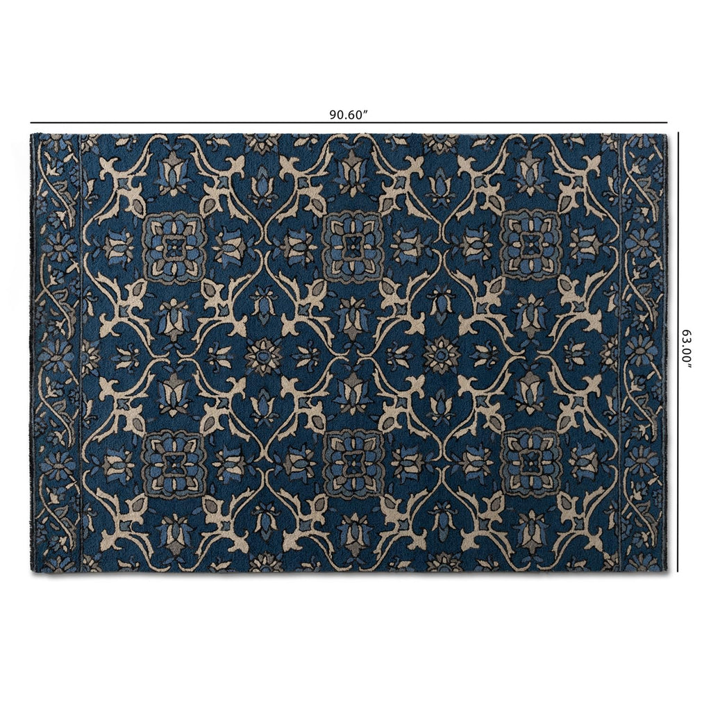 Baxton Studio Linwood Modern and Contemporary Ivory Hand-Tufted Wool Area Rug