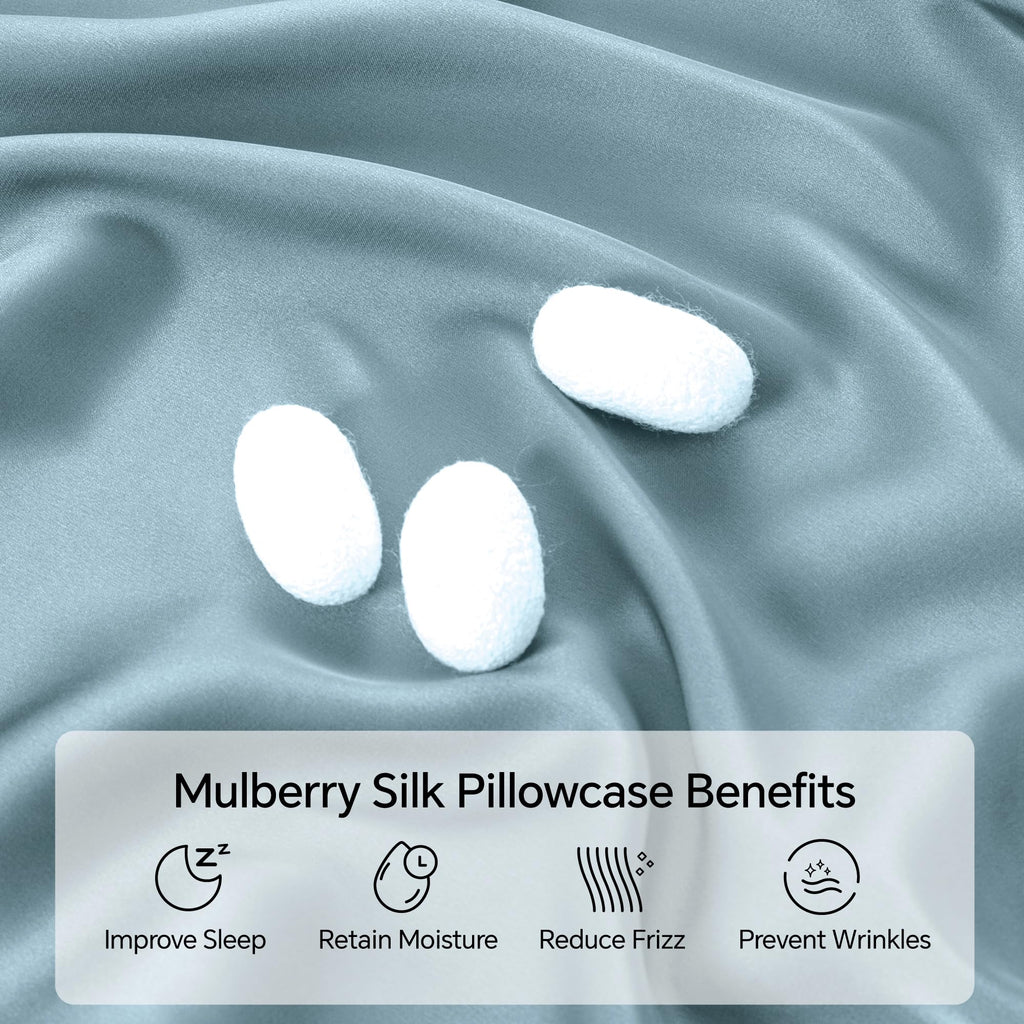 Infiixso Mulberry Silk Pillowcase For Hair And Skin, Silk Pillow Cases Queen Size With Hidden Zipper 20''X30'', Extraordinary Sm