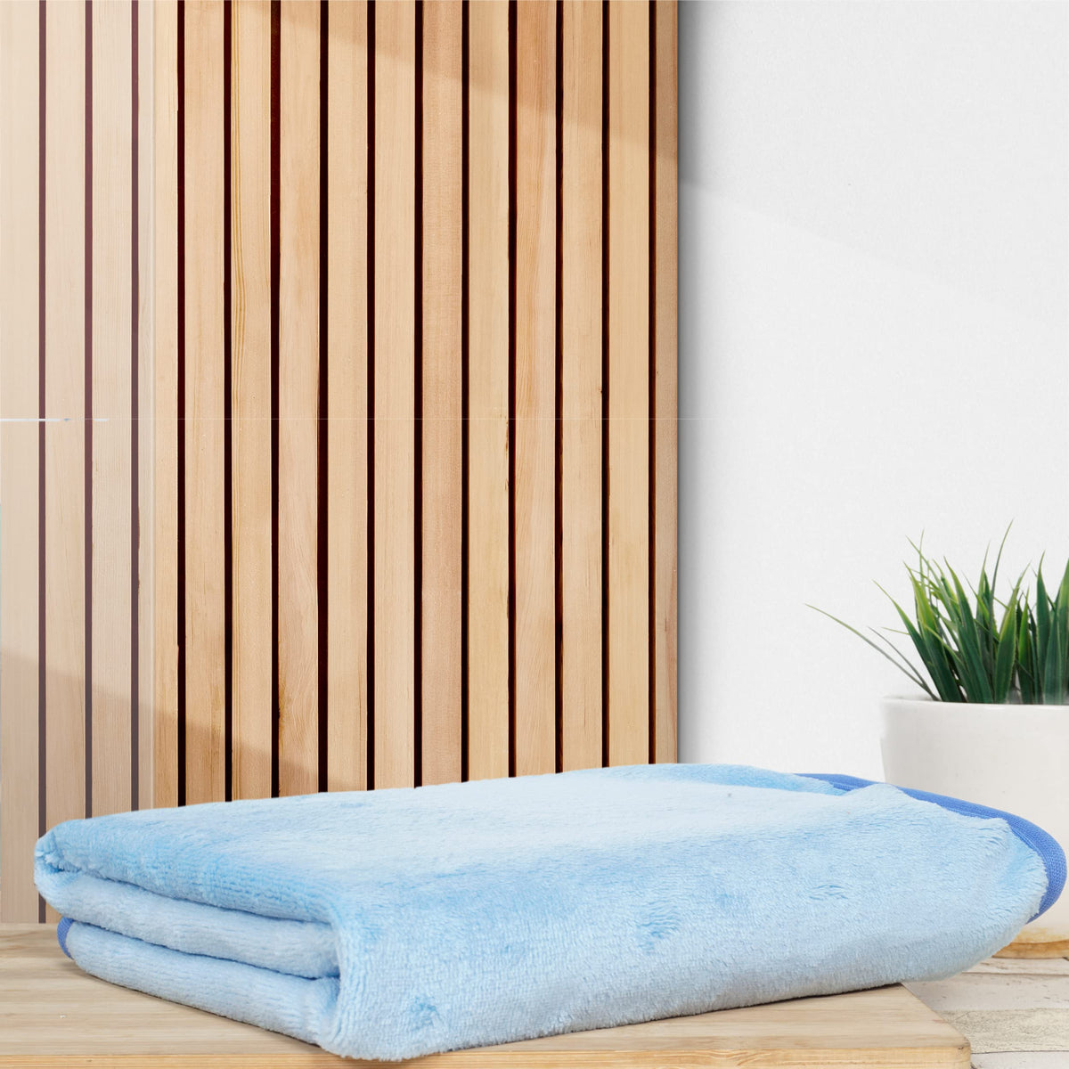 VC Blue Face Hand Towel, Pack of Two Towels, 40 cm by 60 cm Size