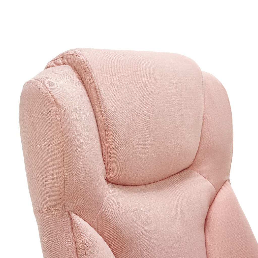 Serta Connor Executive Office Chair Ergonomic Computer Chair Microfiber Fabric Pink 43672G