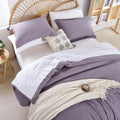Weigelia Queen Comforter Set Boho Bed Comforter Set 7Pc Dusty Purple Bedding Set Queen Size Soft All Season Microfiber Comforter