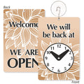 Smartsign 'Will Be Back/Welcome We Are Open' 2-Sided Be Back Clock Sign | 5.75' X 8.75', Made In Usa
