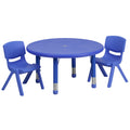 Flash Furniture 33RD Blue Activity Table Set, 33 W x 33 D x 14.50-23.75 H