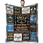 Siklty Uncle Gifts Throw Blanket 60' X 50', Birthday Gifts For Uncle, Best Uncle Gift From Niece, Cool Uncle Gifts From Nephew