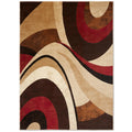 Home Dynamix Tribeca Slade Modern Area Rug, Abstract Brown/Red 710x106