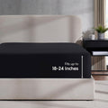 Nestl Black Fitted Sheet Queen Size, Extra Deep Pocket Queen Fitted Sheet Only, 1800 Microfiber Fitted Bed Sheet, Ultra Soft Fit