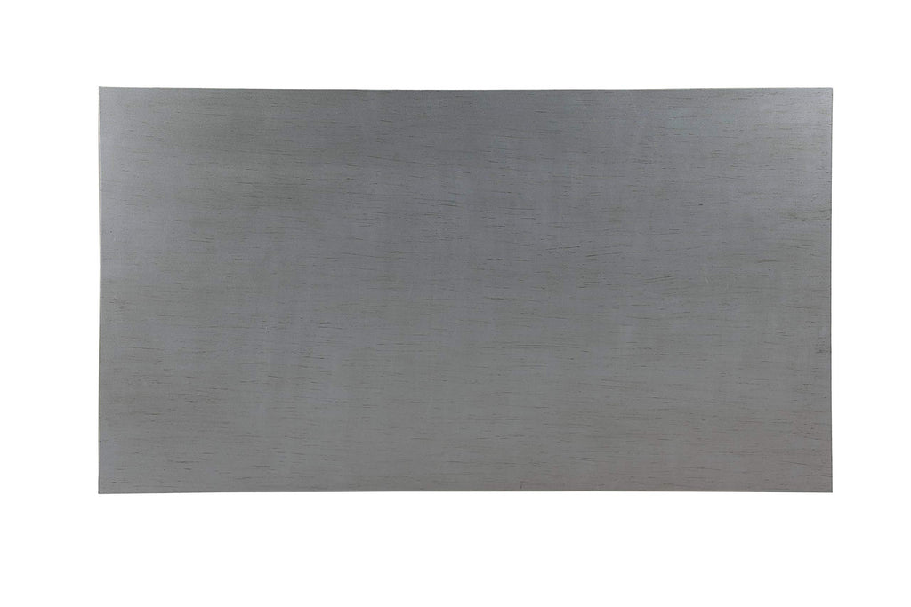 Acme Varian Rectangular Dining Table in Mirrored and Antique Platinum