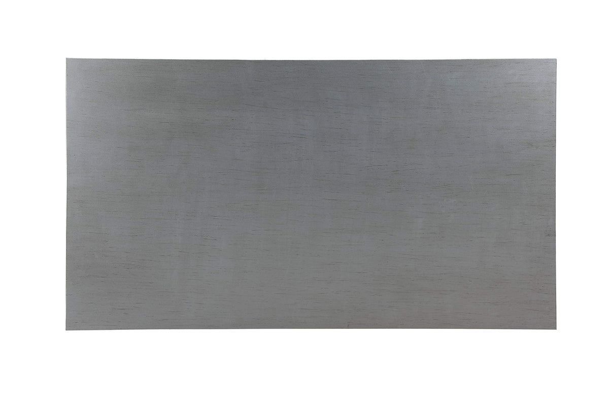 Acme Varian Rectangular Dining Table in Mirrored and Antique Platinum