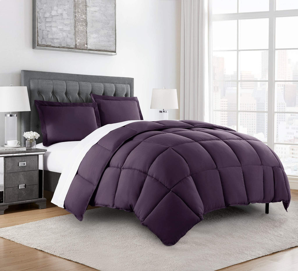 Chezmoi Collection 3-Piece Down Alternative Comforter Set - Lightweight All Seasons Luxurious Brushed Microfiber Comforter (King