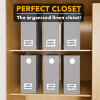 Spaceaid 6 Pack Bed Sheet Organizers And Storage, Foldable Sheet Organizer With Window For Linen Closet, Sheets Set Folder Keepe