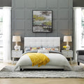 Modway Melanie Tufted Fabric Upholstered King Platform Bed In White