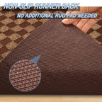 Freadem Runner Rugs 2' X 5' Indoor Outdoor Carpet Runner, Area Rugs With Anti-Slip Rubber Backing For Aisle Hallway Balcony Gara
