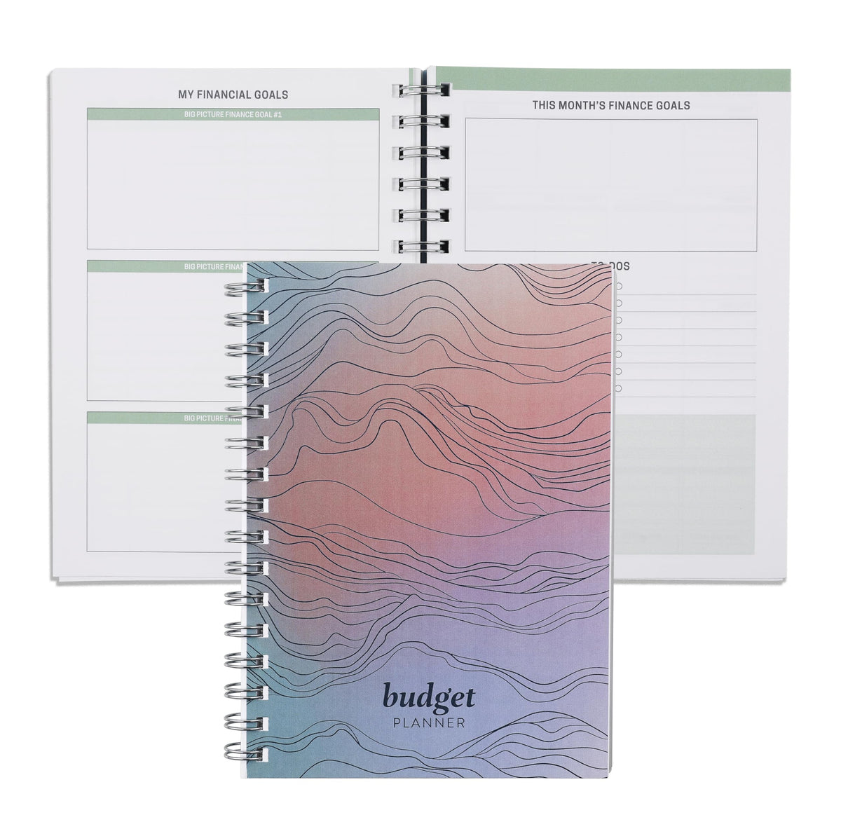 Erin Condren Inspired By Erin Condren Budget Planner, 12-Month Undated Spiral Financial Planner, Compact A5 Monthly & Weekly Bud