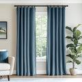 Lazzzy Blue Velvet Curtains Room Darkening Curtains 120 Inch Long Window Drapes For Bedroom Living Room Luxury Window Treatment 2 Panels Rod Pocket, W42 X L120