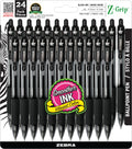 Zebra Pen Z-Grip Retractable Ballpoint Pen, 0.7Mm, Black Ink, 24-Pack (23124)