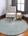 Unique Loom Solo Collection Area Rug - Calabasas (7 10 Round, Light Blue)