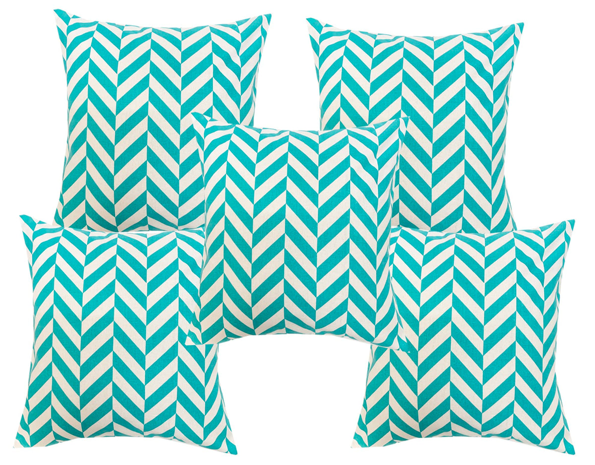 Pinkparrot Pure Cotton Til Colour Cushion Cover 16X16 Inch Set Of 5 Pc