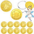 Tooth Fairy Coins, Youya Dental 10Pcs Lost Teeth Reward Commemorative Coin Dental Tooth Fairy Golden Plated Metal Coin Kids Teet