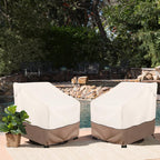 Okcool Outdoor Swivel Chair Cover 2 Pack,Outdoor Furniture Patio Chair Covers Waterproof Clearance,(35'' W X 37'' D X 38.5'' H)