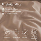 Monbix Queen Comforter Set - 7 Pieces Rust Pink Bed In A Bag Queen Bedding Sets With Comforters, All Seasons Down Alternative Co