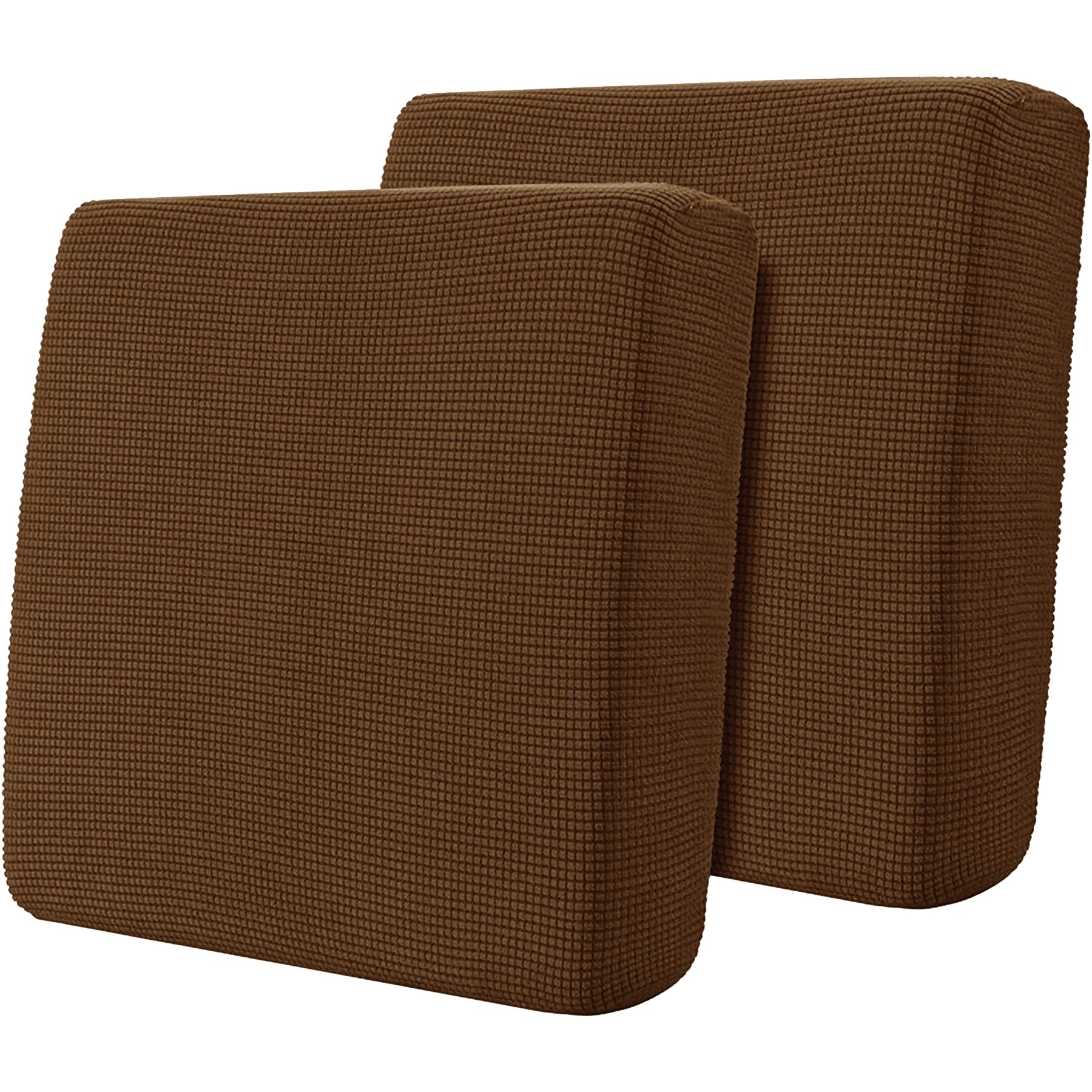 Hokway Stretch Couch Cushion Slipcovers Reversible Cushion Replacement Slipcovers Sofa Cushion Covers(Coffee, 2)