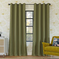 Sun Zero Nordic 2-Pack Theater Grade Noise Reducing Extreme 100% Blackout Grommet Curtain Panel Pair, 52' X 84, Sage Green