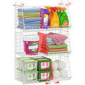 23.62 ExtraLong UnderShelf Hanging Laundry Basket Organizer, 3Pack SpaceSaving Laundry Organizer, Fits Wire Shelving (Rod