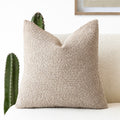 Foindtower Textured Boucle Throw Pillow Covers Accent Solid Pillow Cases Cozy Soft Decorative Couch Cushion Case For Chair Sofa