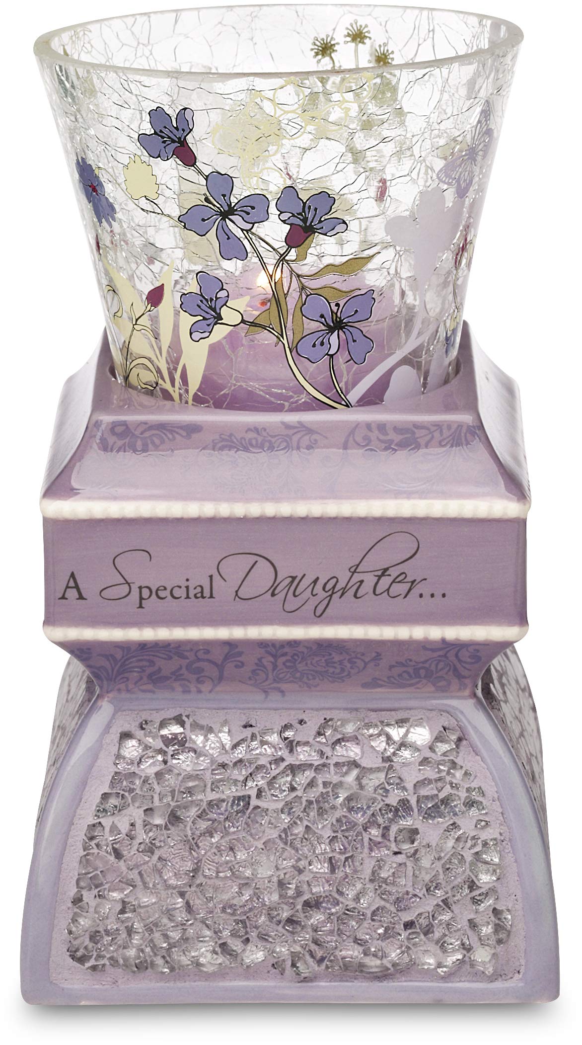 Pavilion Gift Company Mother-5.5 Holiday Tealight Holder, Lavender