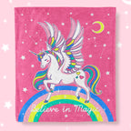 Unicorn Gifts Toys For Kids Girls - Glow In The Dark Blanket Age 1-13 Years Old Birthday Christmas Valentine'S Gift Easter Presents Toddler Teen Daughter Grandkids Rainbow Moon Stars Throw 50'X60'