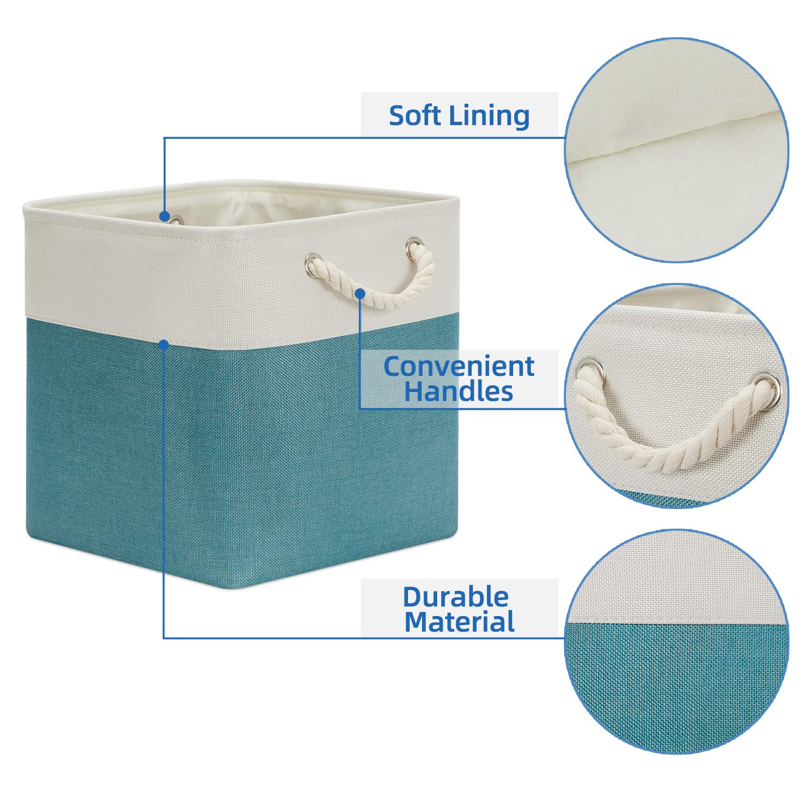 Temary Fabric Storage Baskets Set Of 4 Storage Cube 13X13 Baskets For Shelf, Large Storage Basket For Gift Empty Baskets For Org
